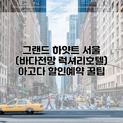 그랜드 하얏트 서울 (바다전망 럭셔리호텔) 아고다 할인예약 꿀팁