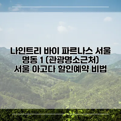 나인트리 바이 파르나스 서울 명동 1 (관광명소근처) 서울 아고다 할인예약 비법