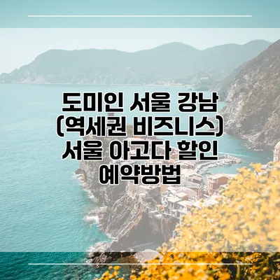 도미인 서울 강남 (역세권 비즈니스) 서울 아고다 할인 예약방법