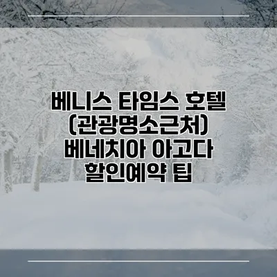 베니스 타임스 호텔 (관광명소근처) 베네치아 아고다 할인예약 팁