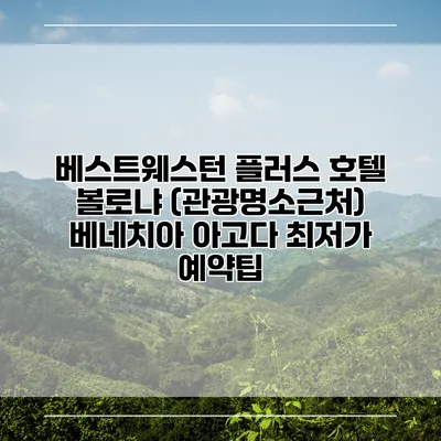 베스트웨스턴 플러스 호텔 볼로냐 (관광명소근처) 베네치아 아고다 최저가 예약팁