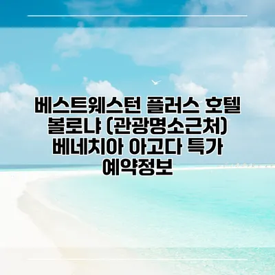 베스트웨스턴 플러스 호텔 볼로냐 (관광명소근처) 베네치아 아고다 특가 예약정보