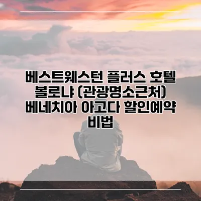 베스트웨스턴 플러스 호텔 볼로냐 (관광명소근처) 베네치아 아고다 할인예약 비법
