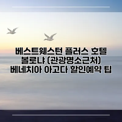 베스트웨스턴 플러스 호텔 볼로냐 (관광명소근처) 베네치아 아고다 할인예약 팁