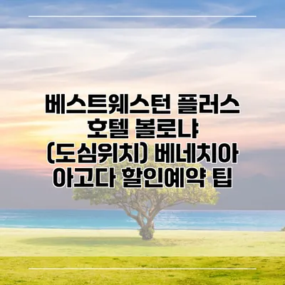 베스트웨스턴 플러스 호텔 볼로냐 (도심위치) 베네치아 아고다 할인예약 팁