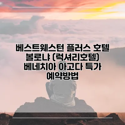 베스트웨스턴 플러스 호텔 볼로냐 (럭셔리호텔) 베네치아 아고다 특가 예약방법