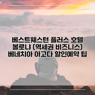 베스트웨스턴 플러스 호텔 볼로냐 (역세권 비즈니스) 베네치아 아고다 할인예약 팁
