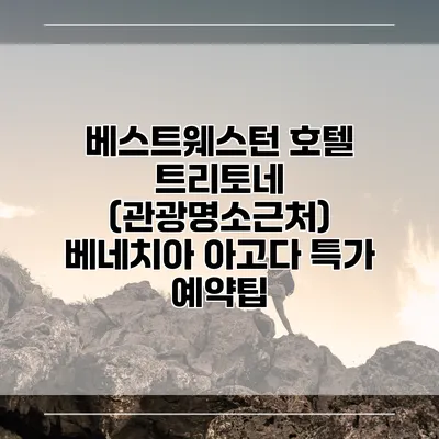 베스트웨스턴 호텔 트리토네 (관광명소근처) 베네치아 아고다 특가 예약팁