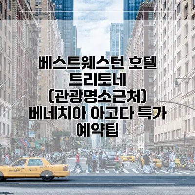 베스트웨스턴 호텔 트리토네 (관광명소근처) 베네치아 아고다 특가 예약팁