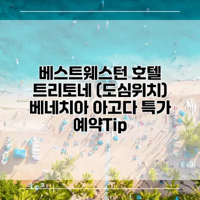 베스트웨스턴 호텔 트리토네 (도심위치) 베네치아 아고다 특가 예약Tip