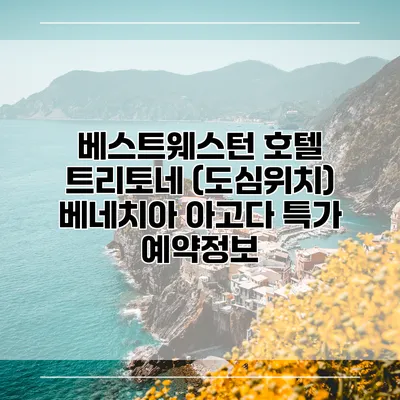 베스트웨스턴 호텔 트리토네 (도심위치) 베네치아 아고다 특가 예약정보