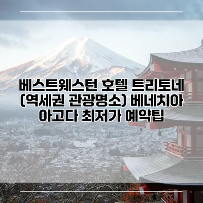 베스트웨스턴 호텔 트리토네 (역세권 관광명소) 베네치아 아고다 최저가 예약팁
