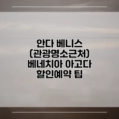 안다 베니스 (관광명소근처) 베네치아 아고다 할인예약 팁
