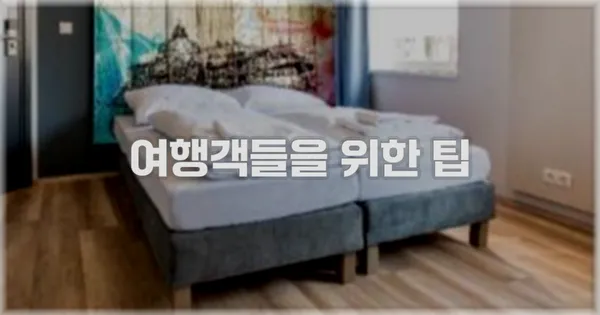 여행객들을 위한 팁
