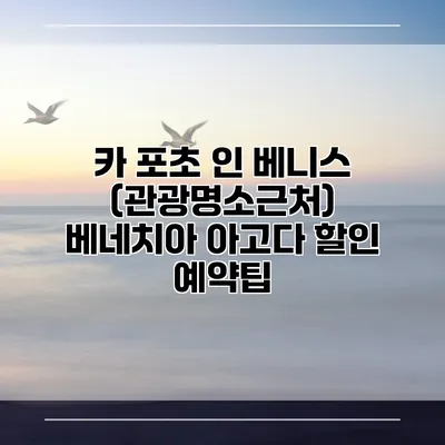 카 포초 인 베니스 (관광명소근처) 베네치아 아고다 할인 예약팁