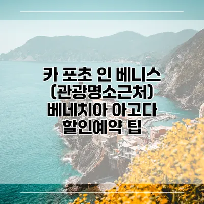 카 포초 인 베니스 (관광명소근처) 베네치아 아고다 할인예약 팁