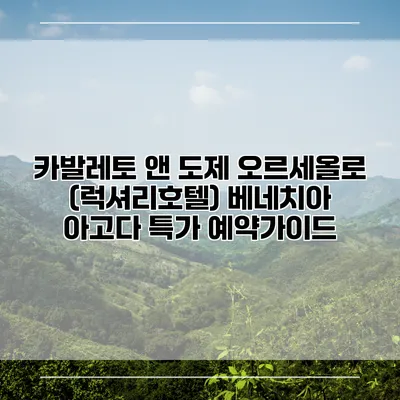 카발레토 앤 도제 오르세올로 (럭셔리호텔) 베네치아 아고다 특가 예약가이드