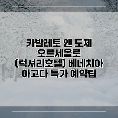 카발레토 앤 도제 오르세올로 (럭셔리호텔) 베네치아 아고다 특가 예약팁