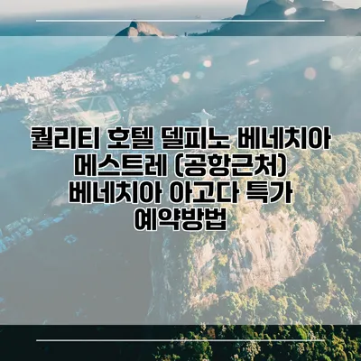 퀄리티 호텔 델피노 베네치아 메스트레 (공항근처) 베네치아 아고다 특가 예약방법
