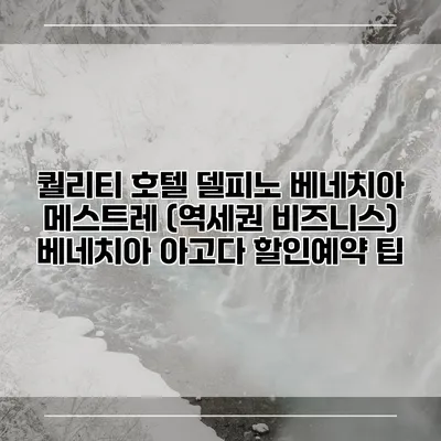 퀄리티 호텔 델피노 베네치아 메스트레 (역세권 비즈니스) 베네치아 아고다 할인예약 팁