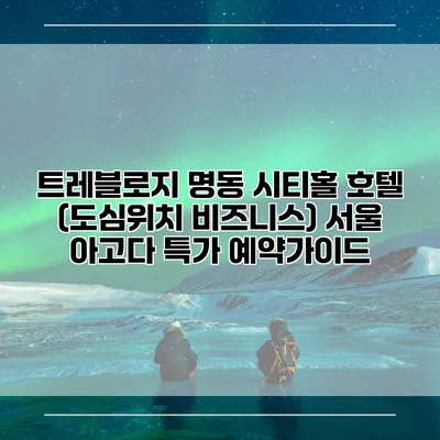 트레블로지 명동 시티홀 호텔 (도심위치 비즈니스) 서울 아고다 특가 예약가이드