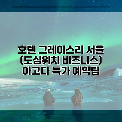 호텔 그레이스리 서울 (도심위치 비즈니스) 아고다 특가 예약팁