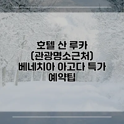 호텔 산 루카 (관광명소근처) 베네치아 아고다 특가 예약팁