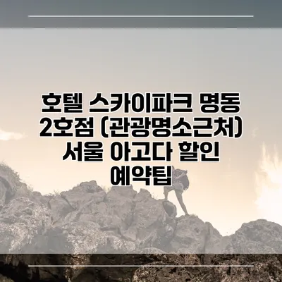 호텔 스카이파크 명동 2호점 (관광명소근처) 서울 아고다 할인 예약팁