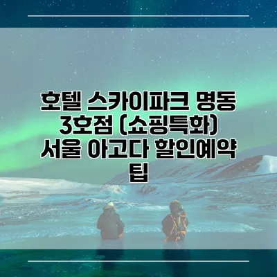호텔 스카이파크 명동 3호점 (쇼핑특화) 서울 아고다 할인예약 팁