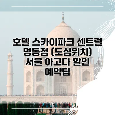 호텔 스카이파크 센트럴 명동점 (도심위치) 서울 아고다 할인 예약팁