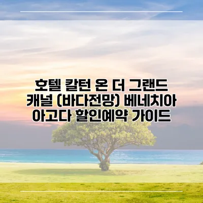 호텔 칼턴 온 더 그랜드 캐널 (바다전망) 베네치아 아고다 할인예약 가이드