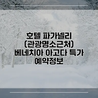 호텔 파가넬리 (관광명소근처) 베네치아 아고다 특가 예약정보