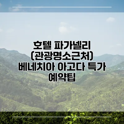 호텔 파가넬리 (관광명소근처) 베네치아 아고다 특가 예약팁