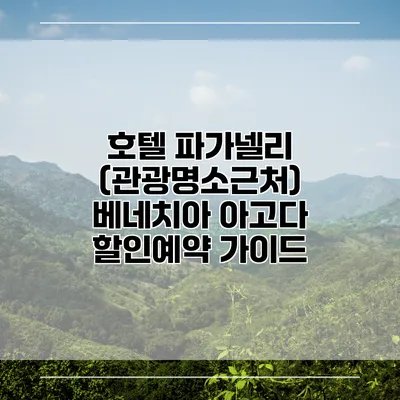 호텔 파가넬리 (관광명소근처) 베네치아 아고다 할인예약 가이드