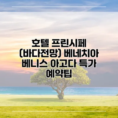 호텔 프린시페 (바다전망) 베네치아 베니스 아고다 특가 예약팁