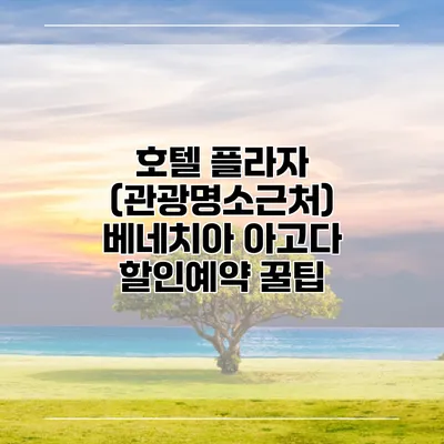 호텔 플라자 (관광명소근처) 베네치아 아고다 할인예약 꿀팁