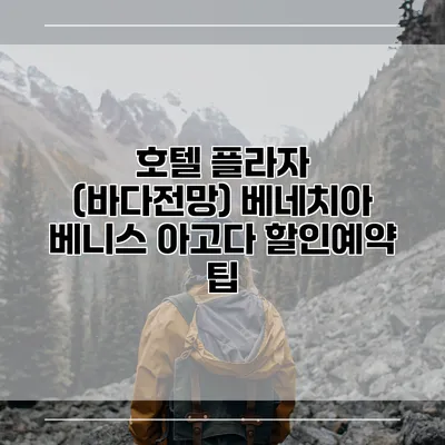 호텔 플라자 (바다전망) 베네치아 베니스 아고다 할인예약 팁