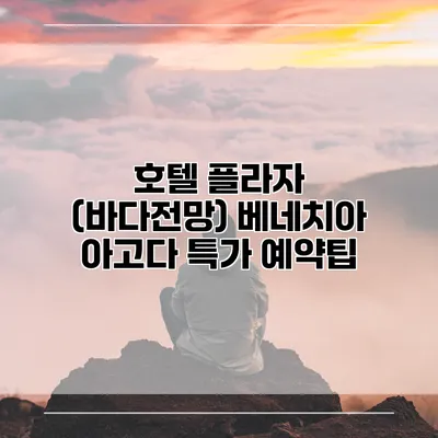 호텔 플라자 (바다전망) 베네치아 아고다 특가 예약팁