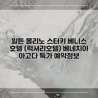 힐튼 몰리노 스터키 베니스 호텔 (럭셔리호텔) 베네치아 아고다 특가 예약정보