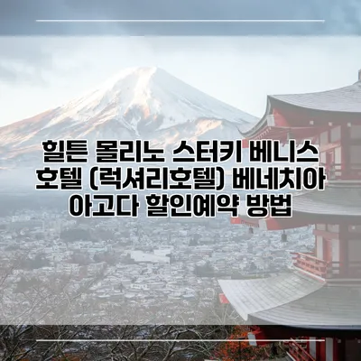 힐튼 몰리노 스터키 베니스 호텔 (럭셔리호텔) 베네치아 아고다 할인예약 방법