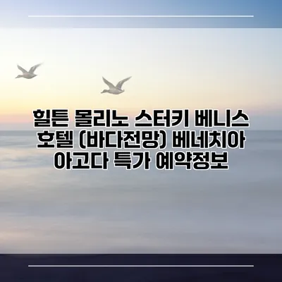 힐튼 몰리노 스터키 베니스 호텔 (바다전망) 베네치아 아고다 특가 예약정보